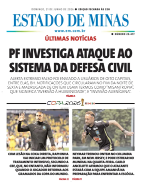 Cover of Estado de Minas (Brazil)