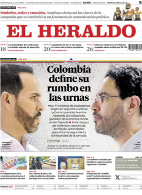 Cover of El Heraldo (Colombia)