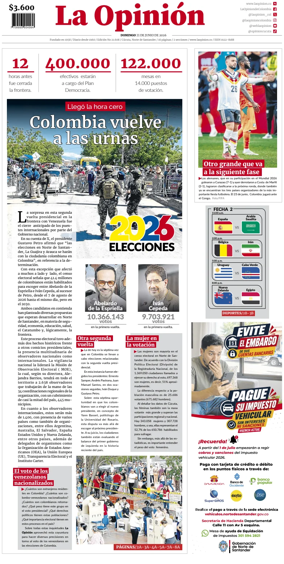 Cover of La Opinion