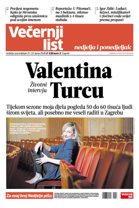 Cover of Vecernji list - Zagreb