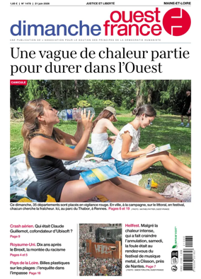 Cover of Dimanche Ouest France (Maine-et-Loire)