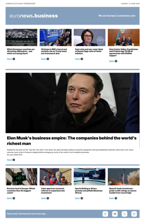 Cover of Euronews Business