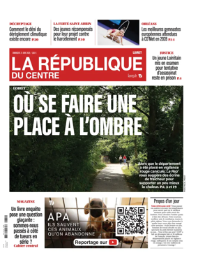 Cover of La Republique du Centre (Orleans - Loiret))