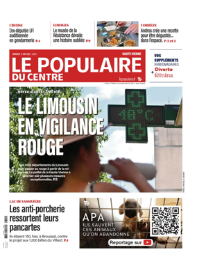 Cover of Le Populaire du Centre (Haute-Vienne)