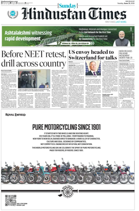 Cover of Hindustan Times (West UP)