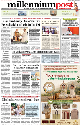 Cover of Millennium Post (Kolkata)
