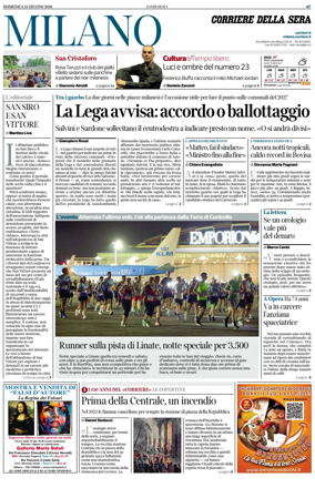 Cover of Corriere della Sera (Milano)