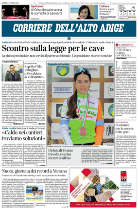 Cover of Corriere dell'Alto Adige