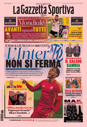 Cover of La Gazzetta dello Sport - Napoli