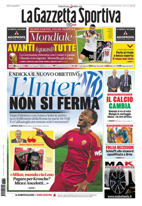 Cover of La Gazzetta dello Sport - Roma