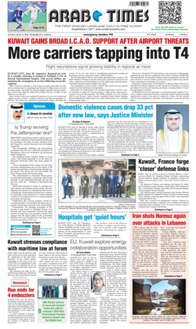 Cover of Arab Times