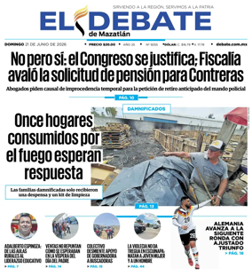Cover of El Debate de Mazatlan