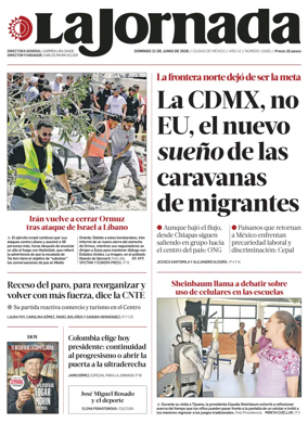 Cover of La Jornada