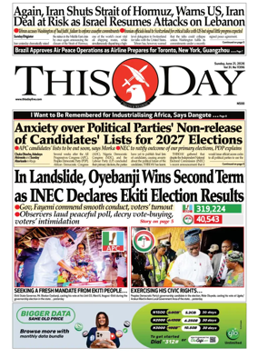Cover of THISDAY