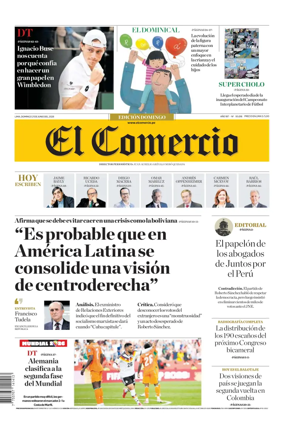 Cover of Diario El Comercio