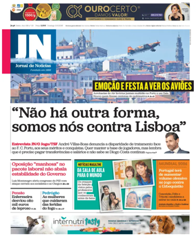 Cover of Jornal de Noticias