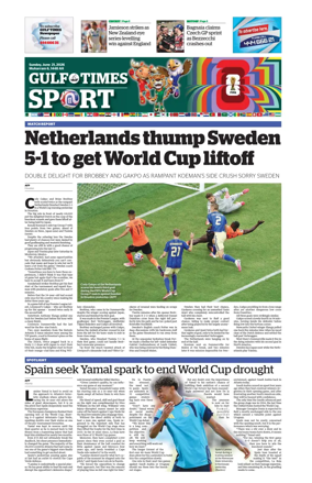 Cover of Gulf Times Sport