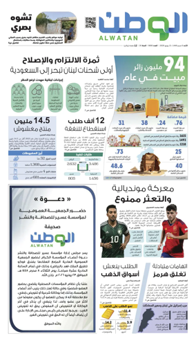 Cover of Al-Watan (Saudi)
