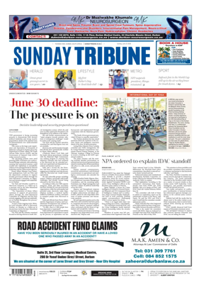 Cover of Sunday Tribune