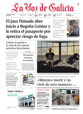 Cover of La Voz de Galicia (A Coruna)