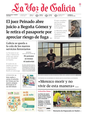 Cover of La Voz de Galicia (Deza)
