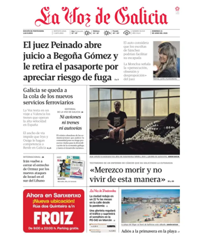 Cover of La Voz de Galicia (Pontevedra)