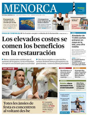 Cover of Menorca Diario Insular