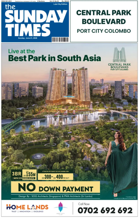 Cover of Sunday Times (Sri Lanka)