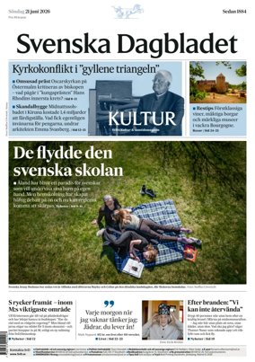 Cover of Svenska Dagbladet