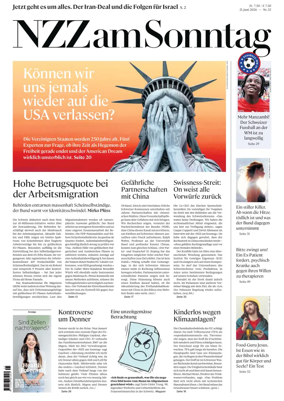 Cover of Neue Zurcher Zeitung Sunday
