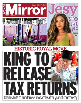 Cover of Sunday Mirror