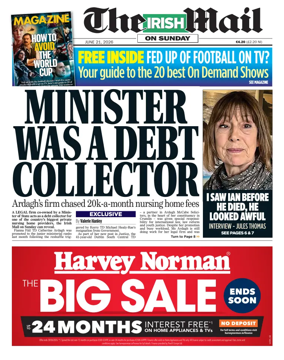 Cover of The Irish Mail on Sunday