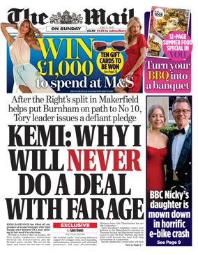 Cover of The Mail on Sunday
