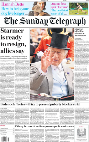 Cover of The Sunday Telegraph
