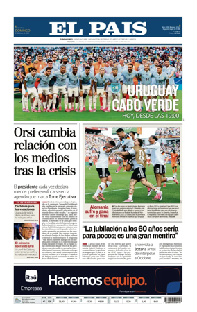 Cover of El Pais (Uruguay)
