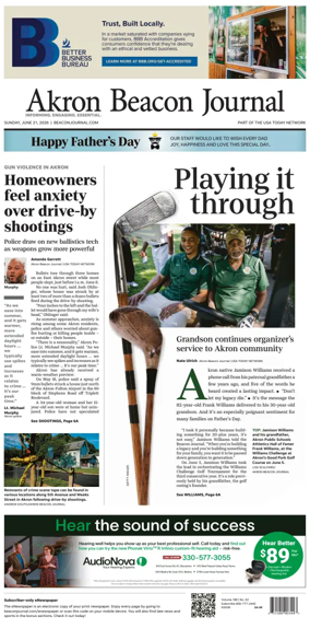 Cover of Akron Beacon Journal