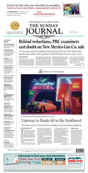 Cover of Albuquerque Journal