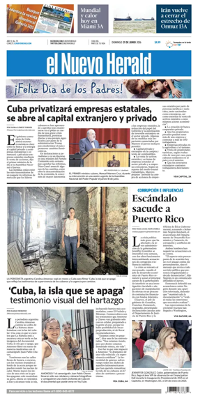 Cover of El Nuevo Herald (Sunday)