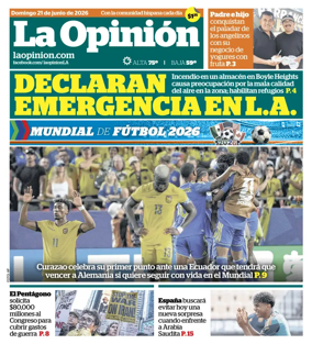 Cover of La Opinion