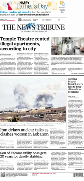 Cover of The News Tribune