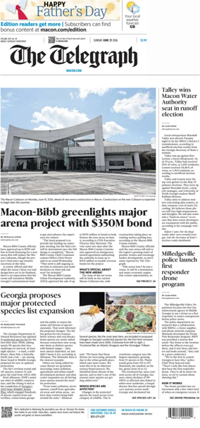 Cover of The Telegraph (Macon) (Sunday)