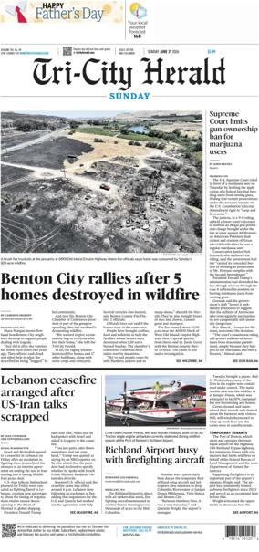 Cover of Tri-City Herald (Sunday)