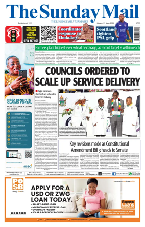 Cover of The Sunday Mail (Zimbabwe)
