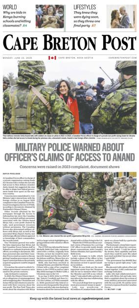 Cover of Cape Breton Post