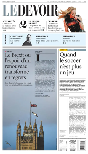 Cover of Le Devoir