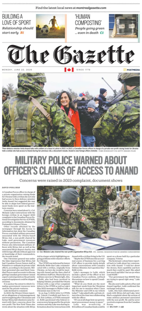Cover of Montreal Gazette