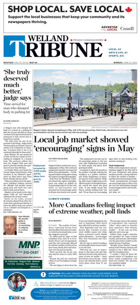 Cover of The Welland Tribune