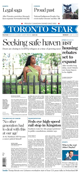 Cover of Toronto Star
