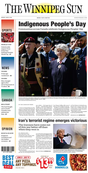 Cover of Winnipeg Sun