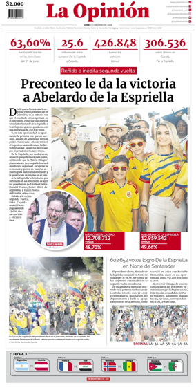 Cover of La Opinion